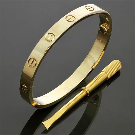 cartier love bracelet yellow gold|cartier love bracelet with screwdriver.